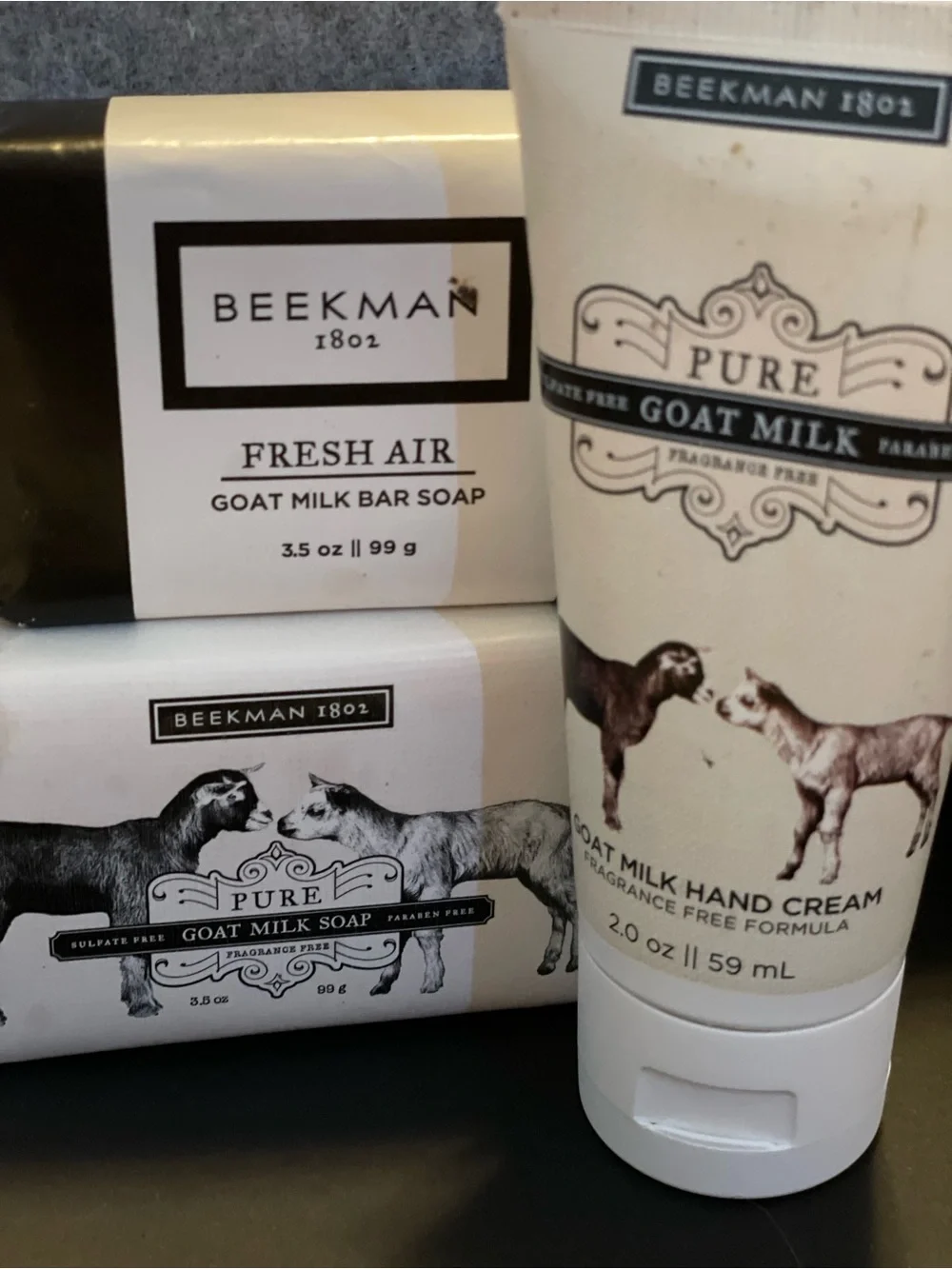 Beekman 1802 Goat Milk Soap & Hand Cream Set - White, Black